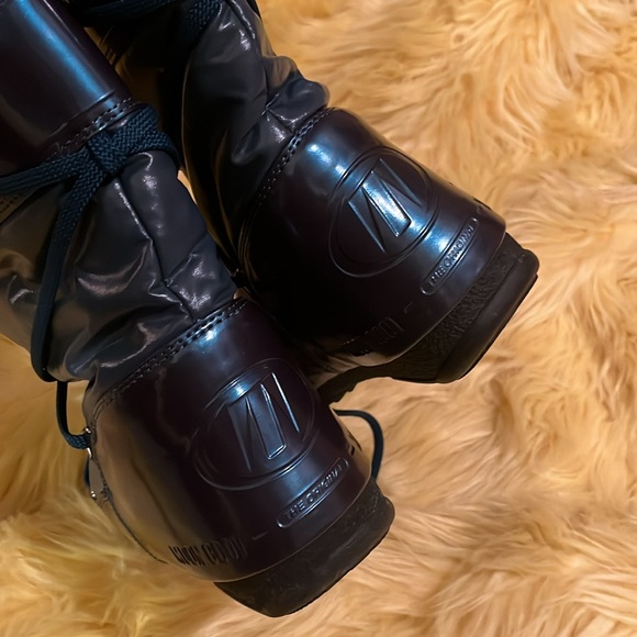 TECNICA blue metallic fleece lined MOON BOOTS - Picture 5 of 12